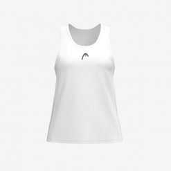 CLUB 25 Tank Top Girls. Białe topy Head, bez wzorów, z meshu, bez kołnierzyka, bez ramiączek. W wyprzedaży za 135.00 zł.