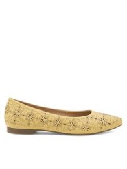 Lasocki Baleriny RST-KAJA-27 Żółty. Żółte baleriny Lasocki, bez wzorów, ze skóry, bez obcasa. Za 169.99 zł.