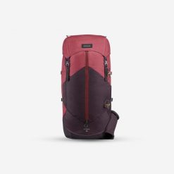 Plecak trekkingowy damski Forclaz MT100 50 Easyfit litrów. Czerwone plecaki SIMOND, bez wzorów, z poliesteru. Za 299.99 zł.