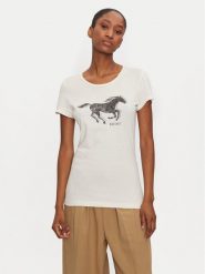 Mustang T-Shirt Loa 1015450 Biały Slim Fit. Białe t-shirty Mustang, l, bez wzorów, z bawełny, bez kołnierzyka, bez ramiączek. Za 59.99 zł.