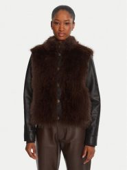 TWINSET Kurtka z imitacji skóry 252TP2420 Brązowy Regular Fit. Brązowe kurtki Twinset, bez wzorów, ze skóry, bez kaptura. Za 1,519.00 zł.