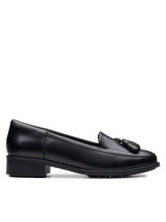Clarks Lordsy Havisham Edge 26178703 Czarny. Czarne lordsy Clarks, bez wzorów, ze skóry, bez obcasa, bez zapięcia. Za 319.99 zł.