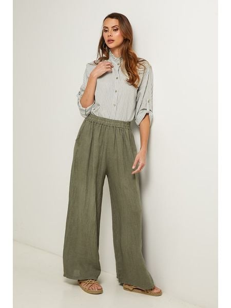Fleur de Lin Bluzka w kolorze khaki rozmiar: M. Brązowe bluzki Fleur de Lin, m, bez wzorów, bez kołnierzyka, bez ramiączek. Za 142.84 zł.
