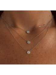 Eclat d'Argent Srebrny naszyjnik z elementami ozdobnymi - dł. 39 cm rozmiar: onesize. Szare naszyjniki Eclat d'Argent, z cyrkonią, srebrne. Za 130.99 zł.