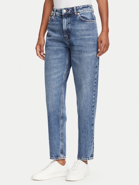 HUGO Jeansy Garlene 50563517 Granatowy Mom Fit. Niebieskie jeansy Hugo, bez wzorów. Za 574.99 zł.