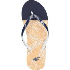 Japonki damskie KLD003 - ciemny granat. Klapki 4f, bez wzorów, z gumy, bez obcasa. W wyprzedaży za 29.99 zł.