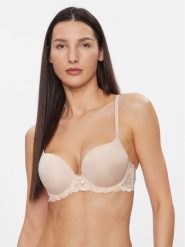 Dorina Biustonosz push-up Claire D17221A Beżowy. Brązowe biustonosze Dorina, bez wzorów, z syntetyku. Za 69.99 zł.