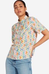 WRANGLER AZTEK SHIRT DAMSKA KOSZULA Z KRÓTKIM RĘKAWEM TANGERINE W5N2TIXUJ 112130263. Pomarańczowe koszule Wrangler, s, bez wzorów, bez kołnierzyka, bez ramiączek. Za 159.99 zł.