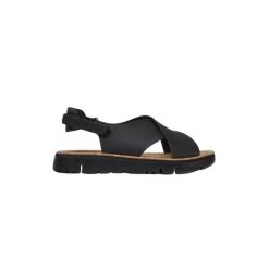 Sandały damskie Camper Oruga. Czarne sandały Camper, bez wzorów, z gumy, sportowe, bez obcasa, bez zapięcia. Za 550.00 zł.