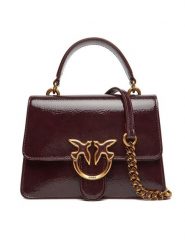 PINKO Torebka Love One Top Handle Mini Light PE 25 PLTT 100071 A1UV Bordowy. Czerwone torebki klasyczne Pinko, bez wzorów, ze skóry, bez dodatków. Za 1,239.00 zł.