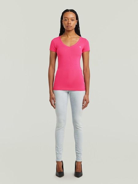 G-Star Koszulka "Base V" w kolorze różowym rozmiar: S. Różowe bluzki G-Star, s, bez wzorów, z bawełny, retro, bez kołnierzyka, bez ramiączek. Za 56.79 zł.