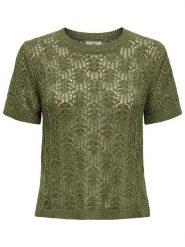 JDY Koszulka dzianinowa w kolorze khaki rozmiar: XL. Brązowe bluzki JDY, xl, bez wzorów, z dzianiny, bez kołnierzyka, bez ramiączek. Za 57.20 zł.