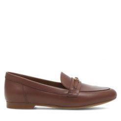 Lordsy GINO ROSSI. Brązowe lordsy Gino Rossi, bez wzorów, bez obcasa, bez zapięcia. Za 229.99 zł.