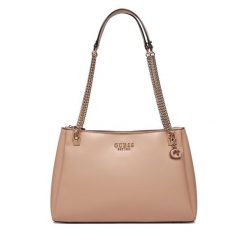 Torebka Guess. Brązowe torebki klasyczne Guess, z aplikacjami, bez dodatków. Za 419.99 zł.