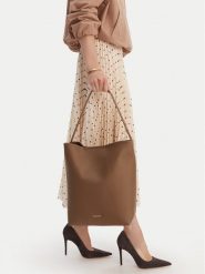 GINO ROSSI Torebka C-LDA8552 Brązowy. Brązowe torebki klasyczne Gino Rossi, bez wzorów, z materiału, bez dodatków. Za 229.99 zł.