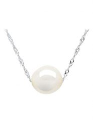 Pearline Srebrny naszyjnik z perłą - dł. 42 cm rozmiar: onesize. Białe naszyjniki Pearline, z perłą, srebrne. Za 213.18 zł.