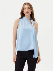 Imperial Bluzka RIC1JBA Niebieski Regular Fit. Niebieskie bluzki Imperial, xs, bez wzorów, z syntetyku, bez kołnierzyka, bez ramiączek. Za 229.99 zł.