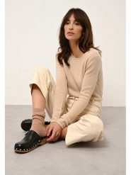 Just Cashmere Kaszmirowy sweter "Grace" w kolorze beżowym rozmiar: XL. Brązowe swetry Just Cashmere, xl, bez wzorów, z kaszmiru, bez ramiączek. Za 327.32 zł.