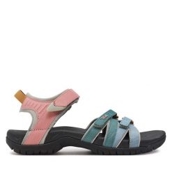 Sandały Teva. Czerwone sandały Teva, bez wzorów, sportowe, bez obcasa, bez zapięcia. Za 339.99 zł.