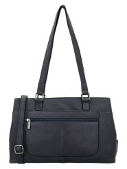 Beagles Skórzana torebka "Benidorm" w kolorze granatowym - 33 x 21 x 11 cm rozmiar: onesize. Niebieskie torby na ramię Beagles, bez wzorów, z materiału, na ramię, bez dodatków. Za 195.99 zł.