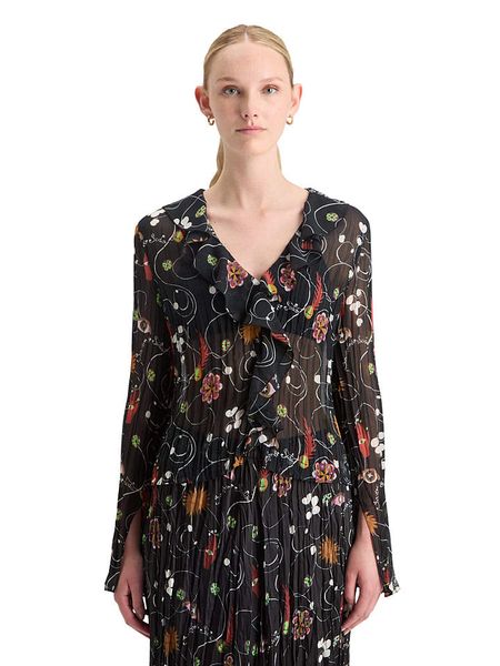 Scotch & Soda Bluzka w kolorze czarnym rozmiar: 40. Czarne bluzki Scotch & Soda, bez wzorów, bez kołnierzyka, bez ramiączek. Za 187.96 zł.