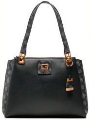 Guess Torebka w kolorze czarnym - 35 x 26,5 x 12,5 cm rozmiar: onesize. Czarne torby na ramię Guess, z aplikacjami, z materiału, na ramię, bez dodatków. Za 462.29 zł.