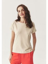 TATUUM Koszulka "Boti" w kolorze beżowym rozmiar: S. Brązowe bluzki Tatuum, s, bez wzorów, bez kołnierzyka, bez ramiączek. Za 112.45 zł.