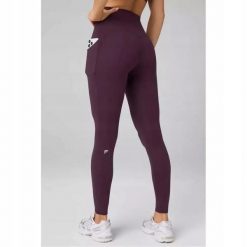 FABLETICS Damskie Legginsy Sportowe Wysoki Stan Oasis PureLuxe. Czerwone legginsy FABLETICS, l, bez wzorów, z elastanu, z podwyższonym stanem, na fitness i siłownię. Za 299.99 zł.