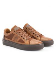 NoGRZ Skórzane sneakersy "A.Maggi" w kolorze jasnobrązowym rozmiar: 42. Brązowe trampki NoGrz, bez wzorów, bez zapięcia. Za 224.52 zł.