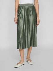 Vila Spódnica w kolorze zielonym rozmiar: XL. Zielone spódnice Vila, na co dzień, xl, bez wzorów, midi, proste. Za 99.80 zł.