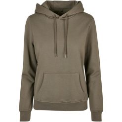 Podstawowa Bluza Damska. Zielone bluzy BUILD YOUR BRAND, l, bez wzorów, bez kaptura. Za 120.99 zł.