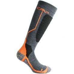 Skarpety narciarskie CMP SKI SOCK WOOL wełniane ocieplane antybakteryjne. Czarne skarpety CMP, bez wzorów, z elastanu. Za 89.99 zł.
