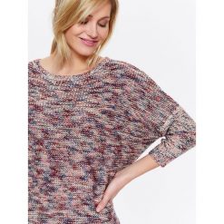 SWETER DAMSKI O LUŹNYM KROJU. Szare swetry DRYWASH, na lato, xs, bez wzorów, z dzianiny, bez ramiączek. W wyprzedaży za 64.99 zł.