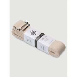 Pasek do jogi Kurma - biały. Białe paski KURMA, bez wzorów, sportowe. Za 59.99 zł.