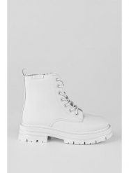 Musk Botki w kolorze kremowym rozmiar: 41. Brązowe botki MUSK, bez wzorów, z materiału, bez obcasa, bez zapięcia. Za 56.66 zł.