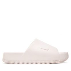 Klapki Nike. Czerwone klapki Nike, bez wzorów, bez obcasa. Za 209.99 zł.