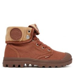 Trampki Palladium. Brązowe trampki Palladium, bez wzorów, bez zapięcia. Za 399.99 zł.
