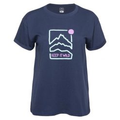 T-shirt Damski Z Krótkim Rękawem Selma. Niebieskie t-shirty ELBRUS, bez wzorów, bez kołnierzyka, bez ramiączek. Za 87.99 zł.