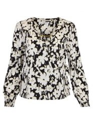 Scotch & Soda Bluzka w kolorze czarno-białym rozmiar: XL. Białe bluzki Scotch & Soda, xl, bez wzorów, bez kołnierzyka, bez ramiączek. Za 127.05 zł.