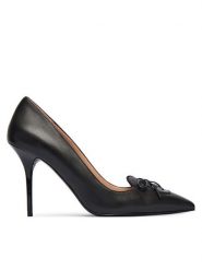 LOVE MOSCHINO Szpilki JA10449G0NIA0000 Czarny. Czarne szpilki Love Moschino, bez wzorów, ze skóry, bez obcasa, na szpilce, bez zapięcia. Za 849.99 zł.
