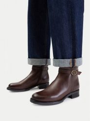 Lasocki Botki CEO-WB-DAFFY-44 Brązowy ciemny. Brązowe botki Lasocki, bez wzorów, ze skóry, bez obcasa, na płaskiej podeszwie, bez zapięcia. Za 259.99 zł.