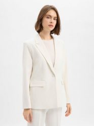 Y.A.S Marynarka damska - Likka Kobiety Sztuczne włókno biały jednolity, 38. Białe marynarki i żakiety Y.A.S., s, bez wzorów, z włókna. Za 399.95 zł.