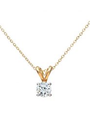 Revoni Złoty naszyjnik z diamentową zawieszką - dł. 46 cm rozmiar: onesize. Żółte naszyjniki Revoni, z diamentem, złote. Za 1,940.98 zł.