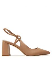 Aldo Sandały Laura 13728099 Beżowy. Brązowe sandały Aldo, bez wzorów, ze skóry, bez obcasa, na słupku, bez zapięcia. Za 469.99 zł.
