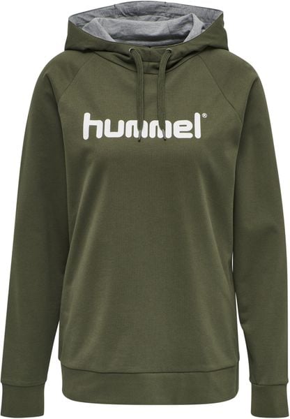 Damska bluza z kapturem Hummel Hmlgo Logo. Czerwone bluzy Hummel, xs, bez wzorów, z bawełny, z kapturem. Za 173.50 zł.