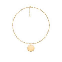 Bransoletka Bamboo z zawieszką medalik 1 cm pozłacana. Żółte bransoletki Lilou, pozłacane. Za 188.00 zł.