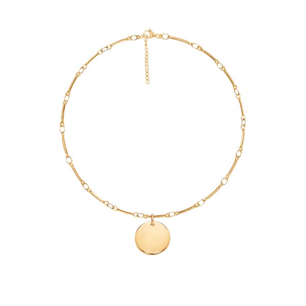 Bransoletka Bamboo z zawieszką medalik 1 cm pozłacana. Żółte bransoletki Lilou, pozłacane. Za 188.00 zł.