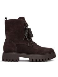Guess Trapery FLFFIZ SUE10 Beżowy ciemny. Brązowe trapery i śniegowce Guess, ze skóry. Za 674.99 zł.