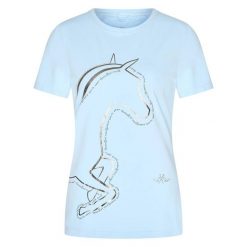 Damska koszulka do jazdy konnej HV Polo Flora. Niebieskie koszulki polo HV POLO, l, bez wzorów, z jersey, bez kołnierzyka, bez ramiączek. Za 197.50 zł.
