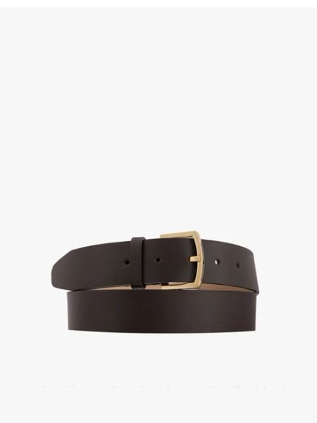 Brązowy pasek ze skóry licowej. Brązowe paski Brawo sp. z o.o., bez wzorów, ze skóry, eleganckie. Za 129.99 zł.